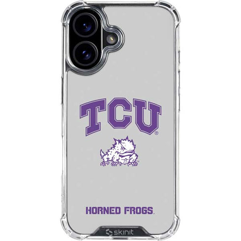 Texas Christian University Horned Frogs Logo Print iPhone 16 Clear Case